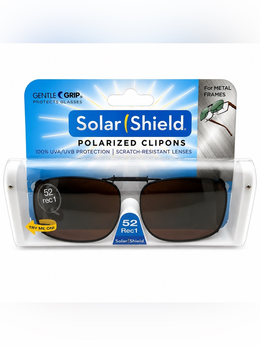 Solar Shield Polarized Clip-Ons with Brown Lenses